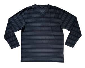 Kenneth Cole Gray Black Long-Sleeve Top | Size XL